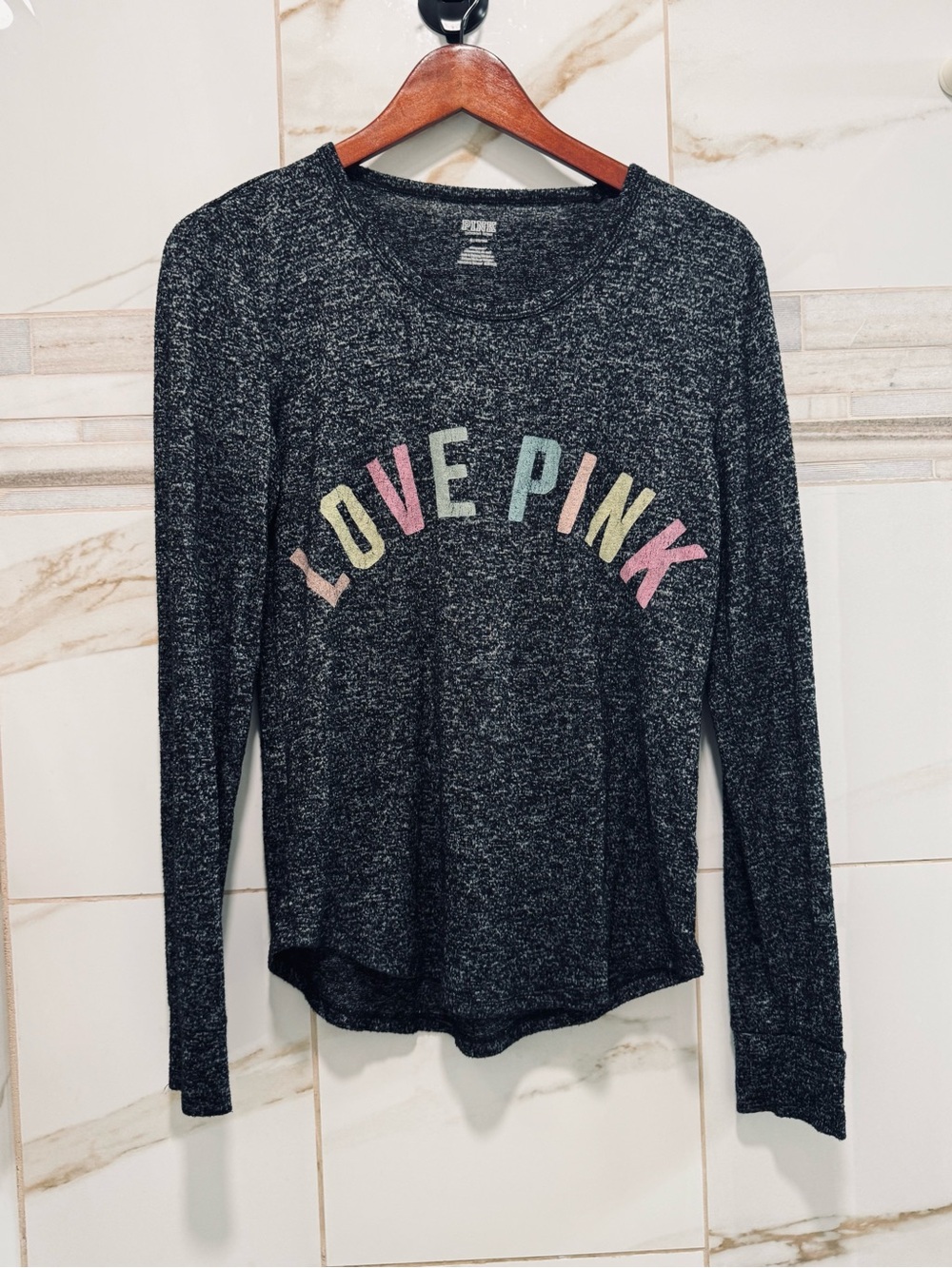 Victoria's Secret LOVE PINK Rainbow Cozy Pullover PJ  Super Soft Comfy Medium - Picture 2 of 9